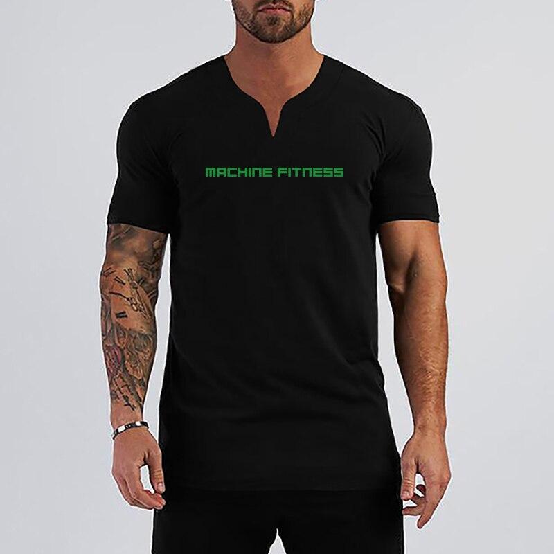 Do The Work  Muscleguys Brand Fashion Breathable V Neck Mens Slim Fit Gym Sports Casual Summer Bodybuilding Fitness Short Sleeve T Shirt