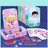 Magnetic Facial Puzzle Toy For Kids Ages 2 To 3 With Wooden Material Educational Game