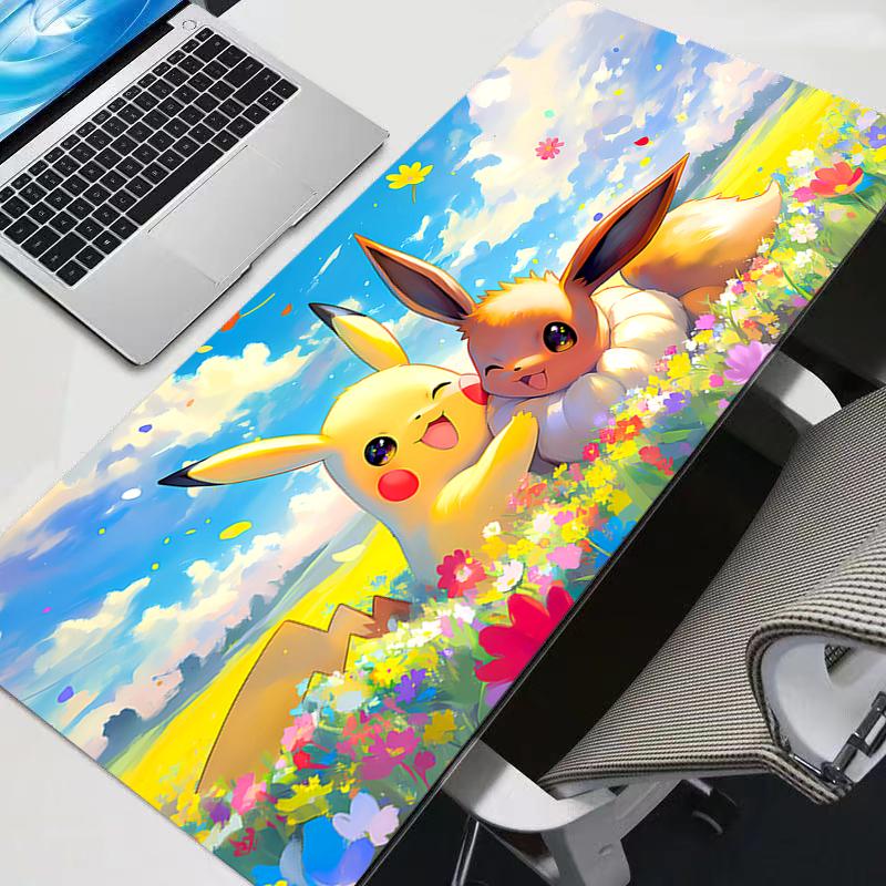 Gaming Mouse Pad durable Large Computer Mousepad Desk Pokemon Pikachu Mat PC Anime Carpet Keyboard Gamer Accessories Table
