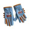 E7Ce Playful Cartoon Fleece Gloves For Kids Baby Girls Boys Handwear With Cartoon Pattern Keep Little Hands Warm  Fun 1 Pair