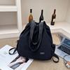 Schoolbag Large Capacity Drawstring Backpack Women's 1011 New Travel Outdoor Handheld Shoulder Bag Lazy Wind Tote Bag