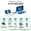 Sanwa Supply USB Docking Hub LAN and Card Type-C (with VGA, HDMI, Port, Reader) USB-3TCH13S2