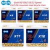 New Road/MTB Bicycle Chain 8v 9v 10v 11v 12v Gold 118L 126L Bike Chain Quick-Link 8/9/10/11/12 Speed Chain for SHIMANO SRAM