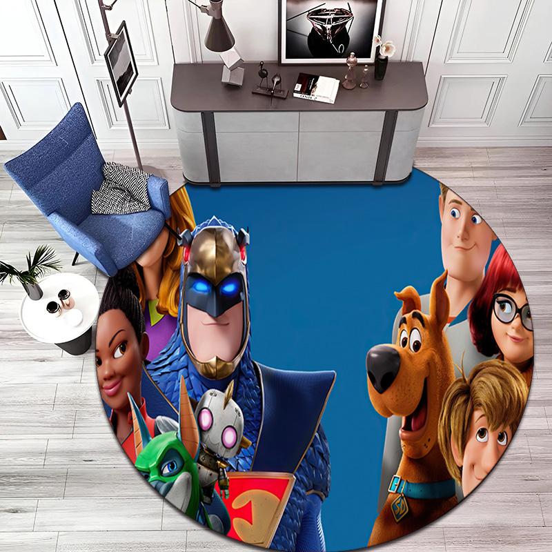 Halloween supernatural comedy adventure movie Scooby-Doo Round Carpet Soft Home Decoration Corridor Table and Chair Anti slip Outdoor Floor Mat rug 2