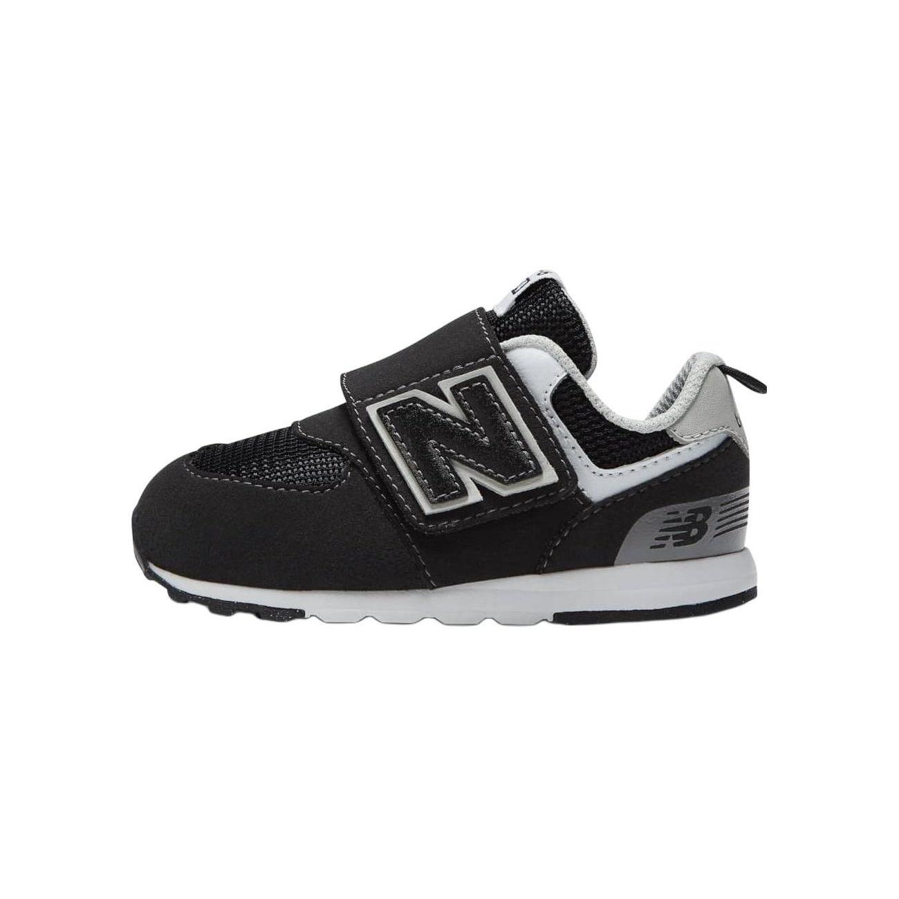 (TD) New Balance 574 Shoes Black White Grey Baby NW574BK EU 26