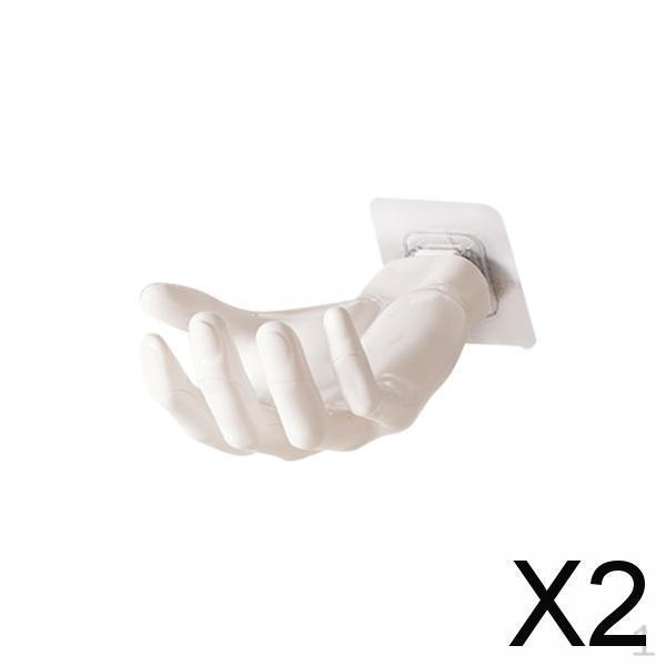 

2x Hand Design Coat Caps Hanger Storage Rack Space Saving Portable Clothes Towel Hook Wall