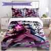 3pcs Duvet Cover Set (1*Duvet Cover + 2*Pillowcase, Without Core), Demon Slayer Print Soft All‑Season Bedding Set, Home Bedroom Decor Gift