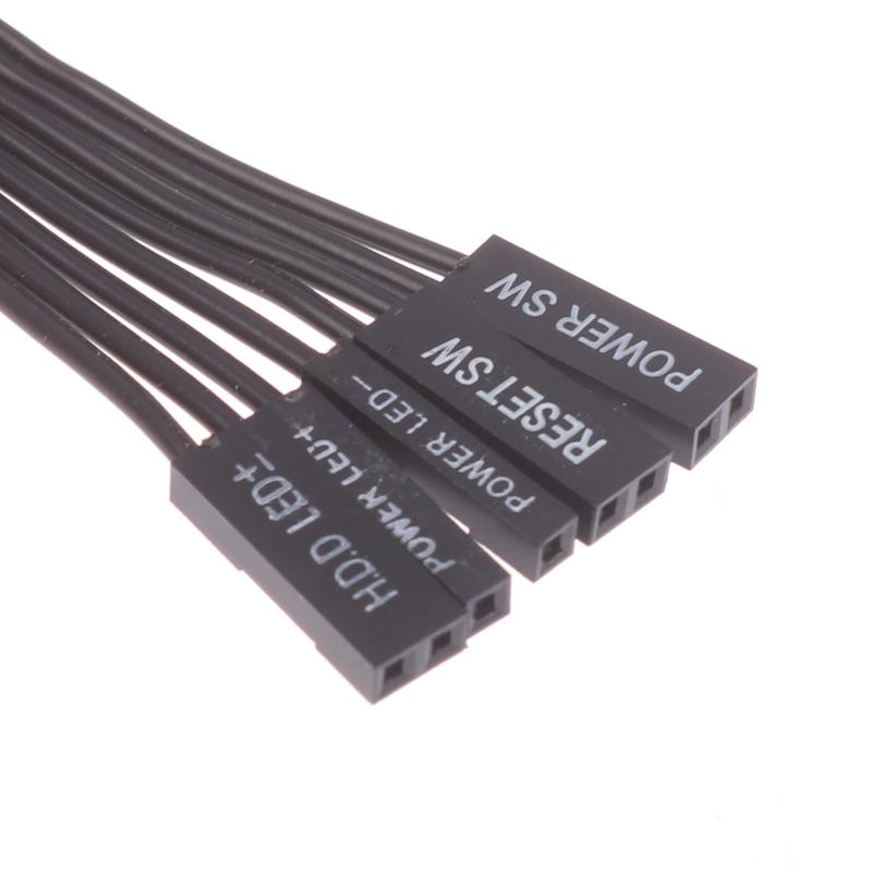 20cm 30cm 50cm 9Pin Header Computer Motherboard Front Extension Cable For PC Motherboard Power Switch Restart Hard Drive