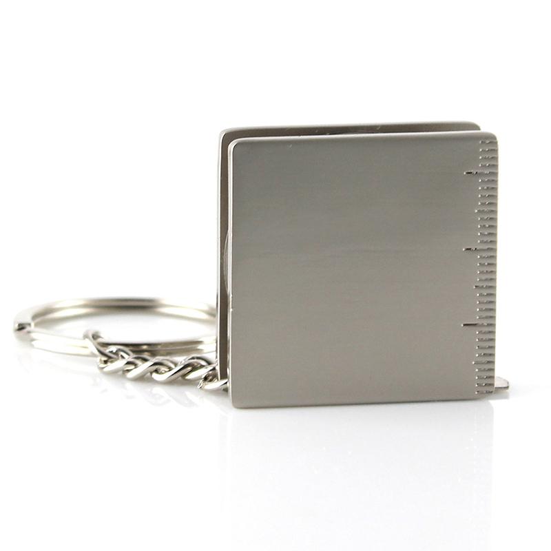 Сделай сам Ручные измерительные инструменты Брелок Выдвижная линейка Рулетка Брелок Портативные измерительные инструменты Выдвижная линейка серебряный