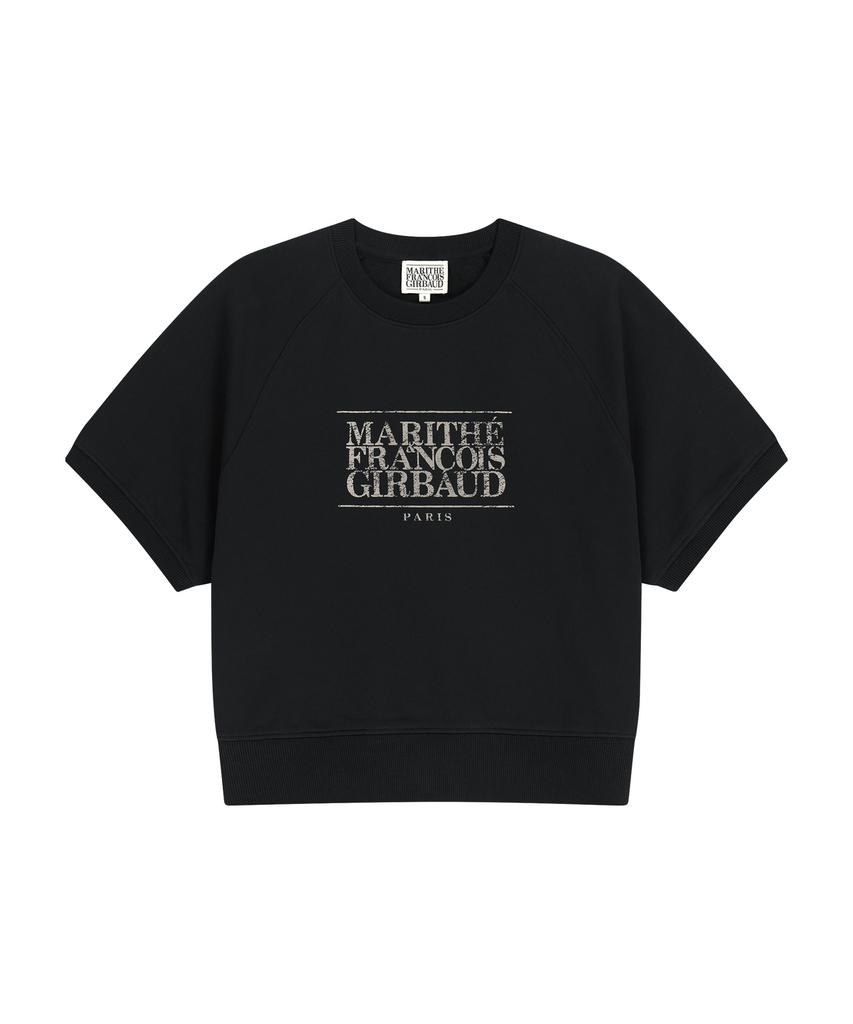 Malittepeulangsowajeobeo W Vintage Classic Logo Half Sweatshirt Black