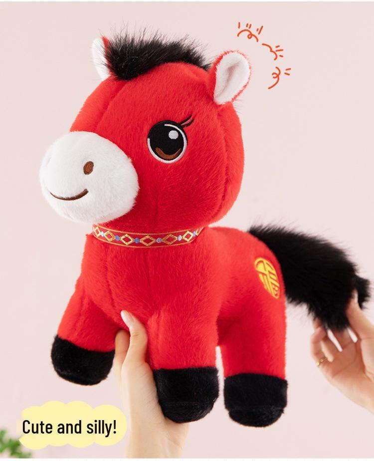 Zodiac Horse God of Wealth Plush Toy - Year of the Horse Home Decor Gift