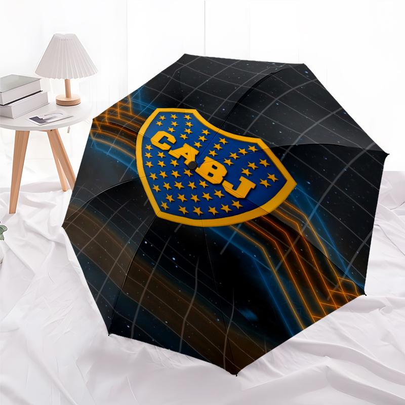Printed Club Atlético Boca Juniors Printed Folding Umbrella,Outdoor,Leisure,And Travel Umbrella,Durable Umbrella Fabric,Birthday And Holiday Gift