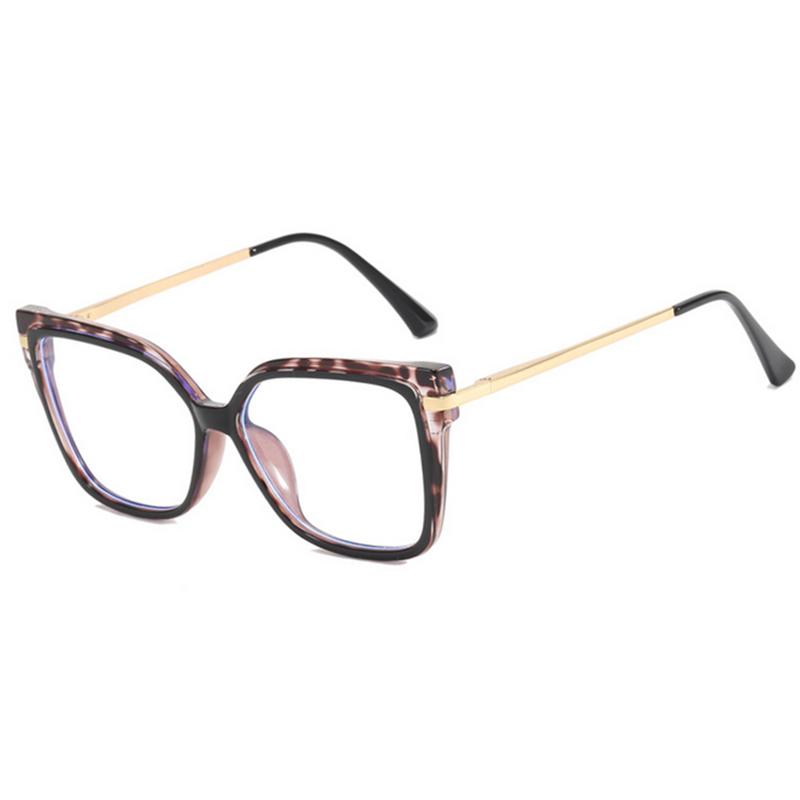 Ladies Square Flat-Top Glasses Frame Myopia Prescription Frame Optical Eyewear Ladies Square Flat Light Glasses
