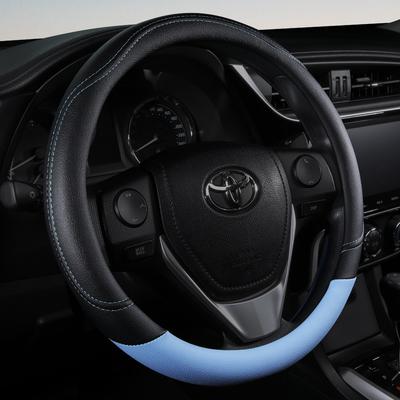 PU-Leder Kontrastfarbe Auto-Lenkradbezug Schweißabsorbierend, Verschleißfest und Rutschfest, Universell für alle Jahreszeiten