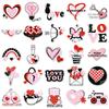 50 Black Pink Valentine's Day Graffiti Stickers: Sweet, Cool, Creative, Waterproof Decor for Journals, 50 Sheets.