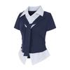 SELLY'S Shirt Tie Slim Blouse_I6B-Cbl018