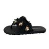 2025 Summer New Slippers Women's Shoes Flat Casual Versatile Flower Thai Nesting Fairy Wind Beach Shoes