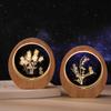 Creative 3D Night Light Wooden Base USB Powered Crystal Desktop Ornament Inner Carving Desktop Decoration Table Decoration