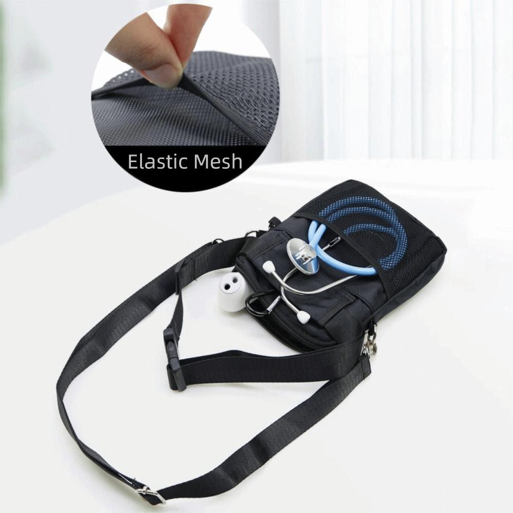 Ceinture Réglable Sacoche d'Infirmière Multi-Poches Résistante à l'Usure Pochettes de Taille pour Infirmière Sac Bandoulière Grande Capacité pour Infirmière Maison de Retraite