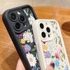 Colorful flowers Phone case For iPhone 16pro  14pro 15 Pro Max 11 12 13 16 14 Plus Silicone Shockproof Case