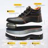 Oulylan Male Anti Smashing Work Footwear Solid Color Steel Toe Security Shoes Puncture Proof Waterproof Safety Boots for Men
