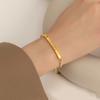 Stainless Steel Geometric Chain Bangle Bracelet Trendy  Romantic Lover Dream Gift  Bracelet Anniversary
