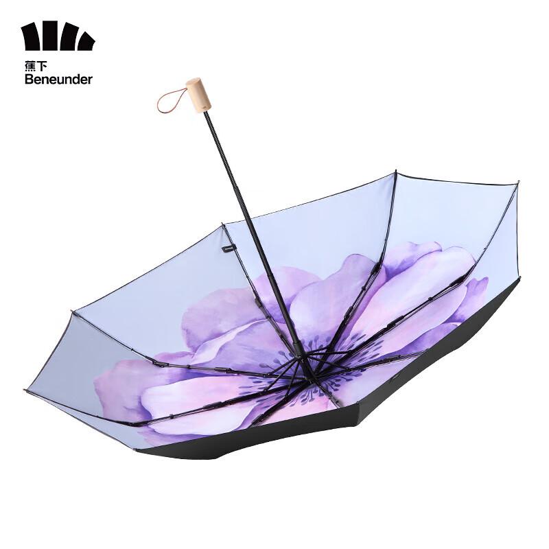 Beneunder UV Protection Tri-Fold Sun & Rain Umbrella