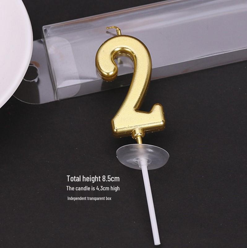 50 Gold and Silver Number Candle Cake Toppers - Individually Boxed Party Decorations