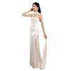 1011 French light wedding dress bride white simple and thin dress bar mitzvah banquet satin morning gown dress women