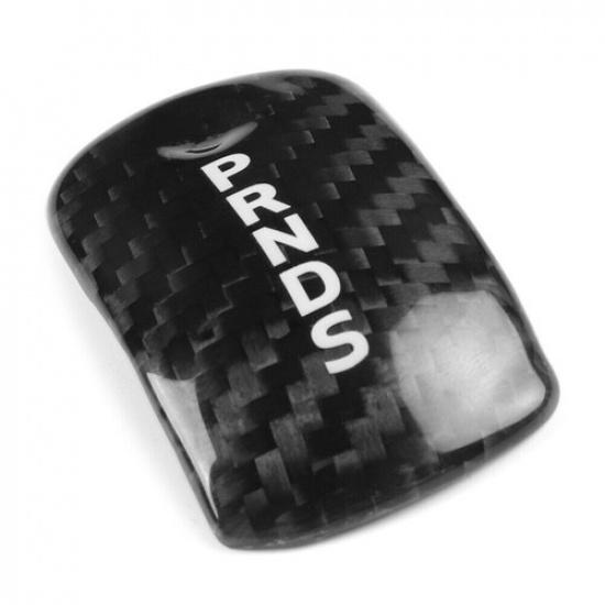 1Pcs Black Carbon Fiber Gear Shift Knob Panel Trim for Ford 2014-2018 Mustang