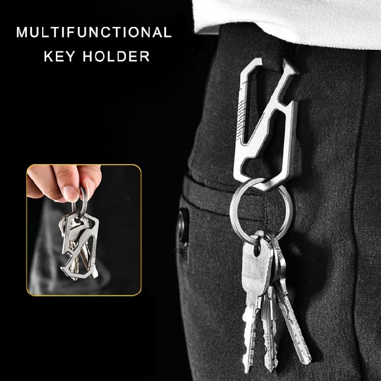 Titaniums Buckles Waist Buckles AntiLost Carabiner Clip Portable Outdoor Tool Key Holder with Bottle Opener Easy To Use