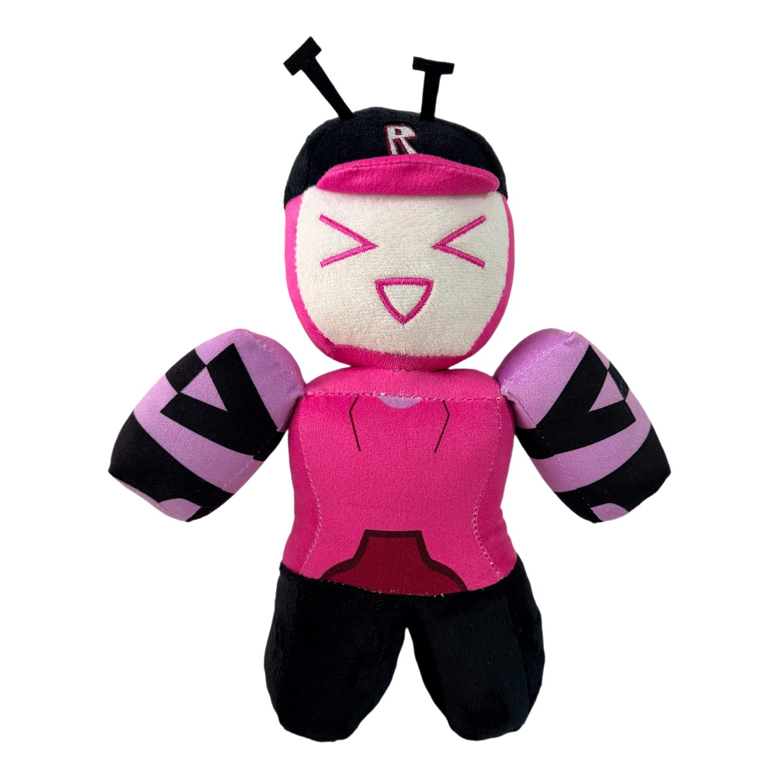 

Plush Stuffed Toy Soft Fabric Doll Character Design with Embroidered Face and Antenna Features Suitable for Display or Collecting One Size розовый