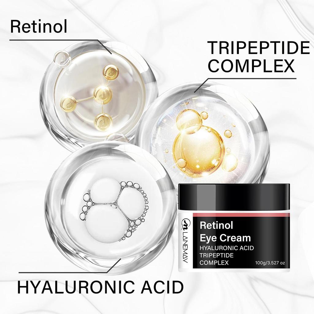 Retinol Eye Cream-Deep Moisturizes, Intensely Hydrates The Eye Area-Reduce Puffiness And Dullness-Suitable For All Skin Types, 100g