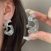 Exaggerated Creative Drop Earrings S Shape Wave Shape Earrings Geometry Line Earrings Party
