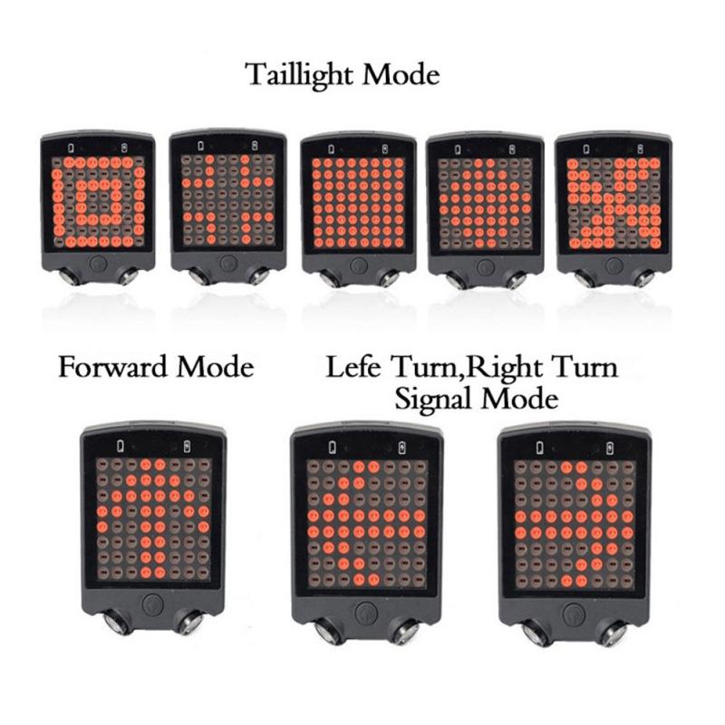 Led Bike Safety Warning Turn Signals Light Usb Rechargeable Wireless Remote Control Bicycle Rear