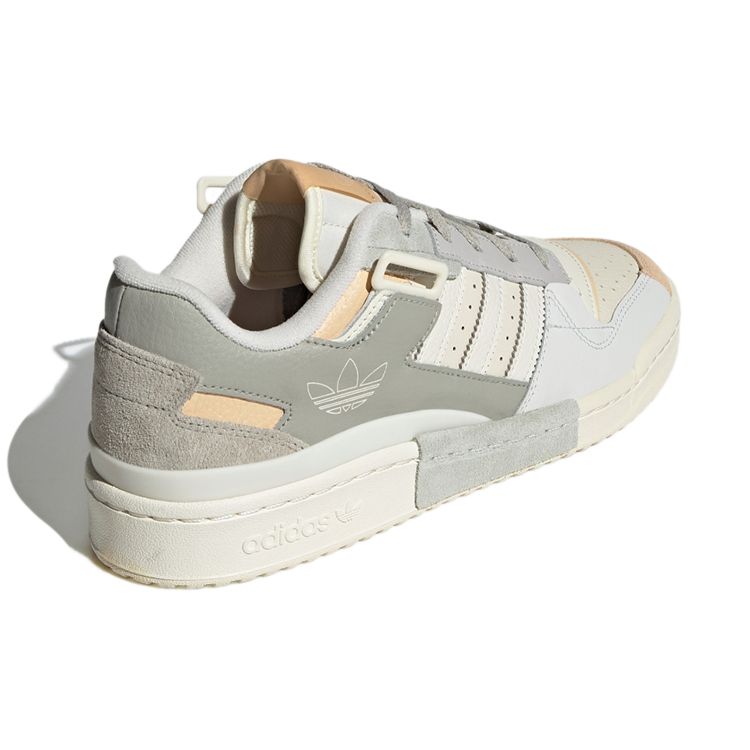 Adidas Originals Forum Exhibit Low Leather Retro Casual Durable Lightweight Low-Top Skate Shoes Unisex Sneakers Light-Gray GX4547