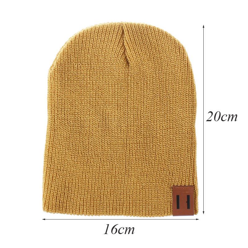 Knit Baby Hat Winter Spring Kids Beanie Cap for Girls Boys Infant Accessories Children Hats Elastic 1-4Y YSX
