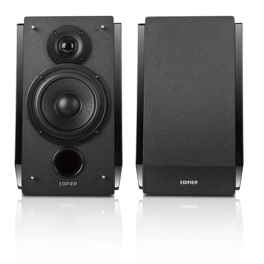 Edifier R1850DB Aktiver Regallautsprecher Bluetooth für 70W RMS Verstärker Hochtöner und Subwoofer Set Schwarz V5.1 PC/TV/PS5, 2-Wege Ausgang, Eingebaut -