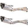 Applicable S1000RR/S1000R Titanium Mid-Pipe (2010-2016) Backpressure Muffler Removal Exhaust Mod