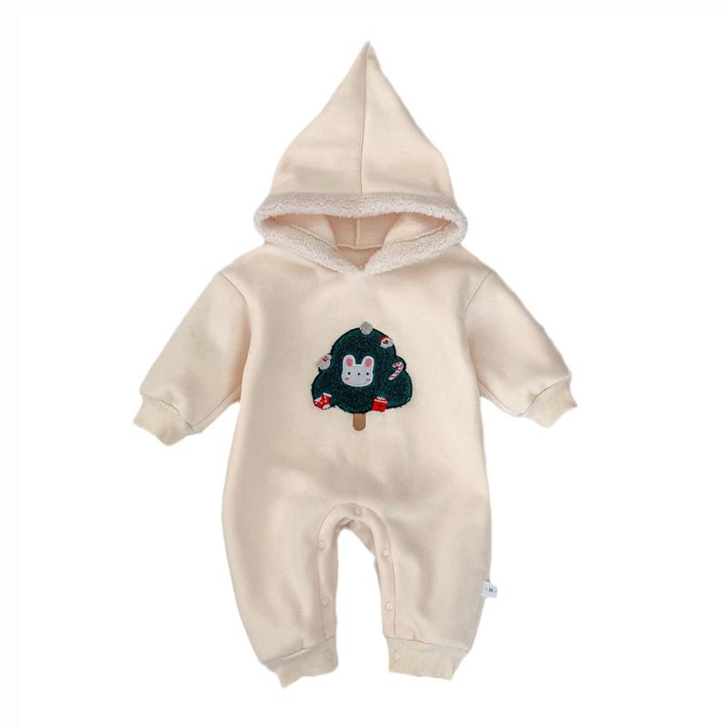 Salopete de Crăciun pentru bebeluși cu glugă, toamnă iarnă, hanorac pentru copii mici, haine pentru bebeluși, Anul Nou, costume pentru copii