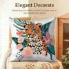 Summer Style Leopard Cushion Cover Natural Linen Organic Fabric DoubleSided Printing Sofa Home Decor Gift Pillow Case