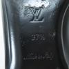 LOUIS VUITTON loafers Square toe with LV Metal logo black leather Women 37.5 Used