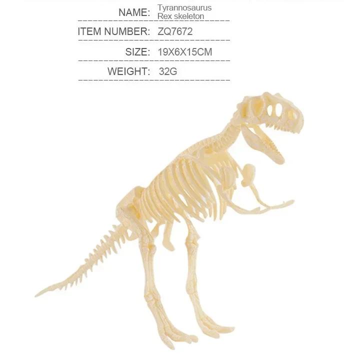 Puzzle Szkielet Dinozaura 3D [Montaż DIY] Realistyczne Kości+Ekologiczne, Nauka STEM/Więź Rodzinna