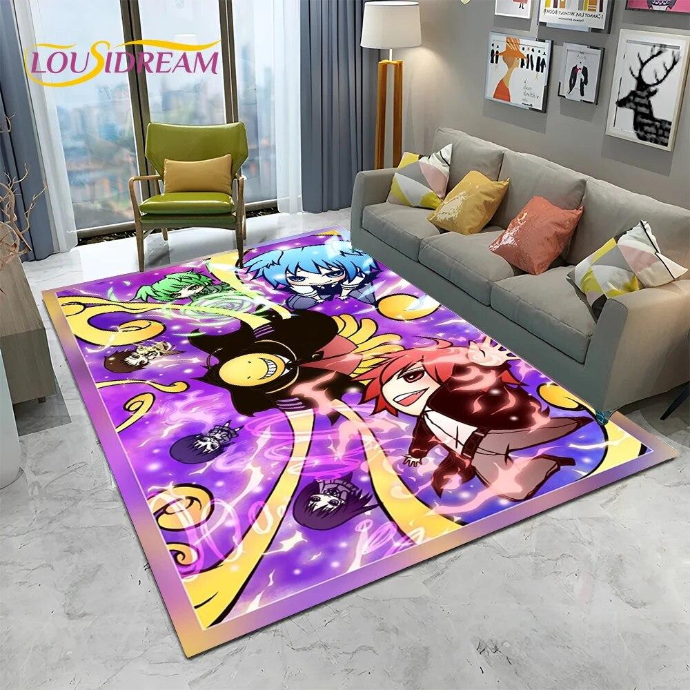 Cartoon Assassination Classroom Anime Carpet Rug for Home Living Room Bedroom Sofa Doormat Decor,kid Area Rug Non-slip Floor Mat