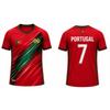 Portugal Flag Print Men's Football Jersey Breathable Quick-drying Sports T-shirt Unisex Summer Casual Fan Gift Tops