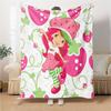 1Pc Strawberry Shortcake Party Blanket For Couch Bed Plush Cozy Fuzzy Blanket Super Soft Warm Blankets For Fall And Winter 0918252
