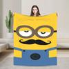Cartoon M-Minions Flannel Blankets Winter  Warm Throw Blanket for Kids Adult Bedroom Print Bedspread Sofa Bed Cover