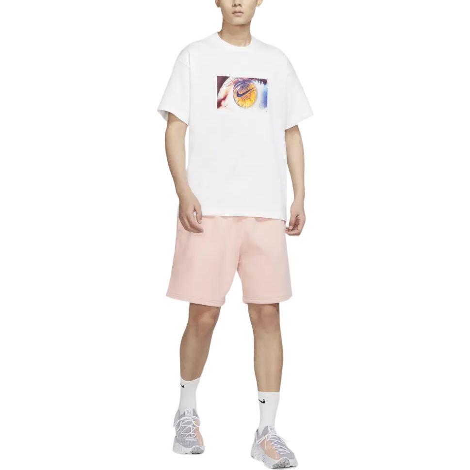 Nike T Shirts Men's White Crew Neck Moderate DX5832-100