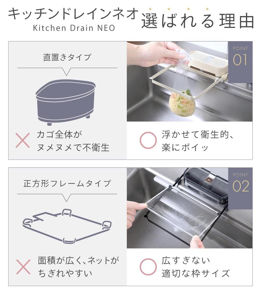 Featured On Genuine Kitchen Drain No Triangular Drain Triangular Drain Food Waste Net Included Kimetsuke! Neo, Net, Rack, (50 Nets) (Black)