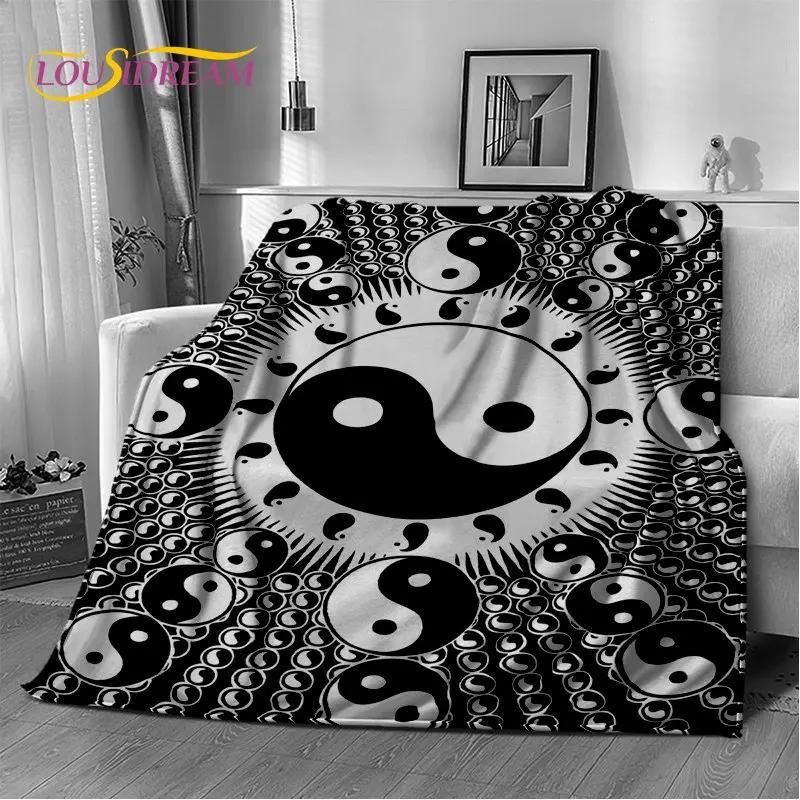 3D Chinese Tai Chi Bagua Yin Yang Soft Plush Blanket,Flannel Blanket Throw Blanket for Living Room Bedroom Bed Sofa Picnic Cover